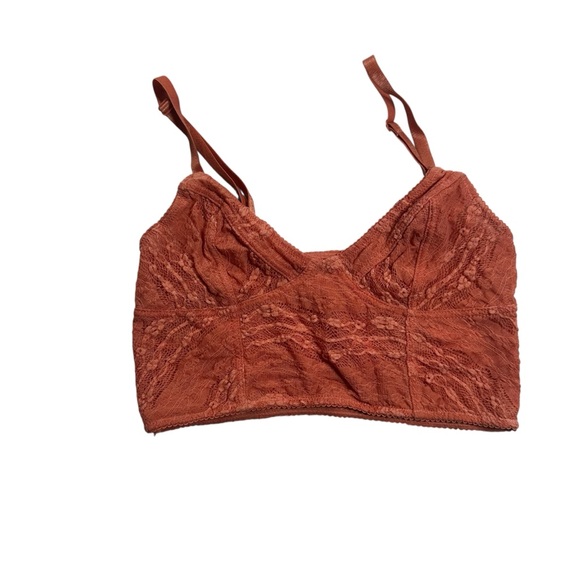 Free People Other - Free People Intimately lace rust mesh bralette size XS